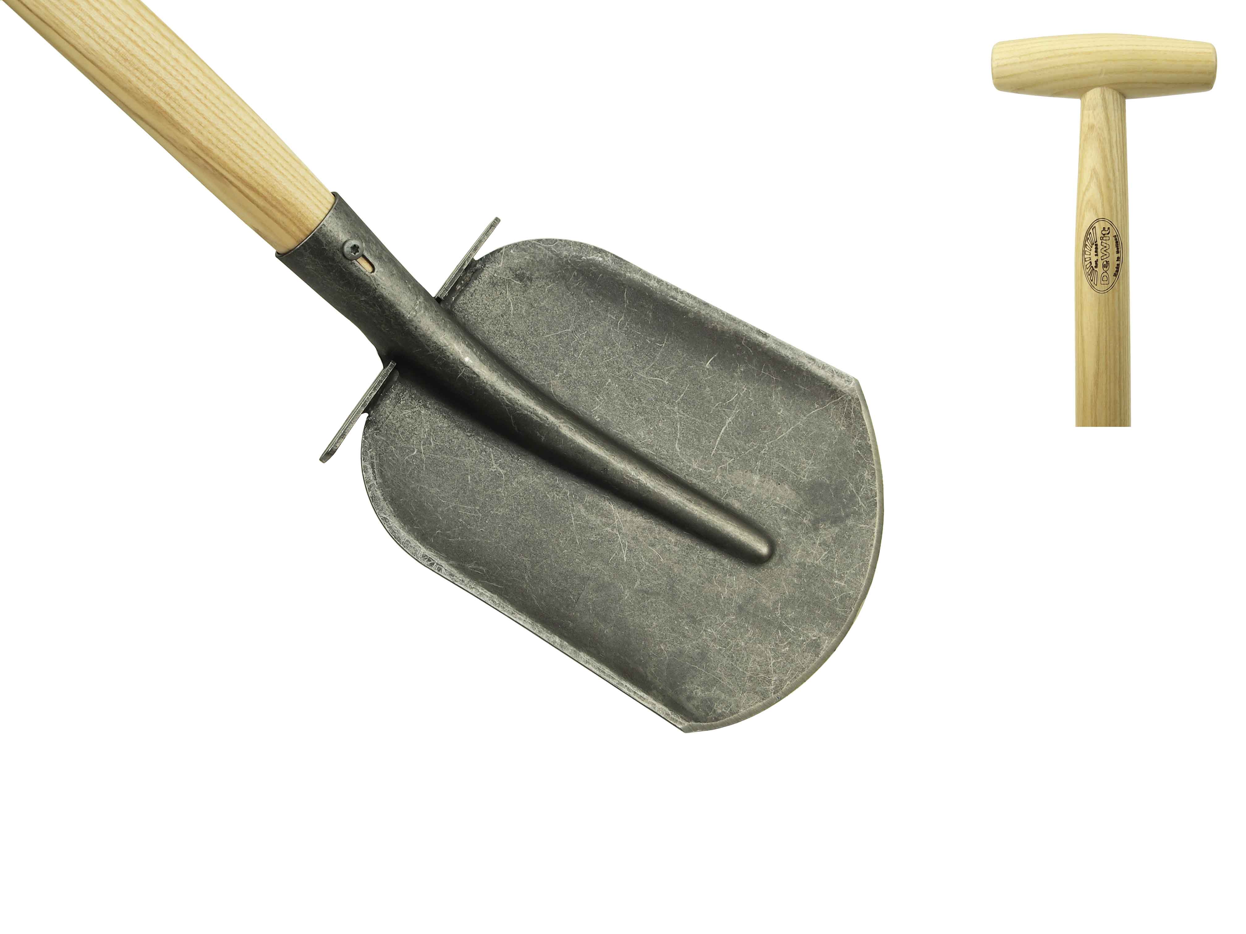Dutch garden shovel with footsteps and 110cm T- handle